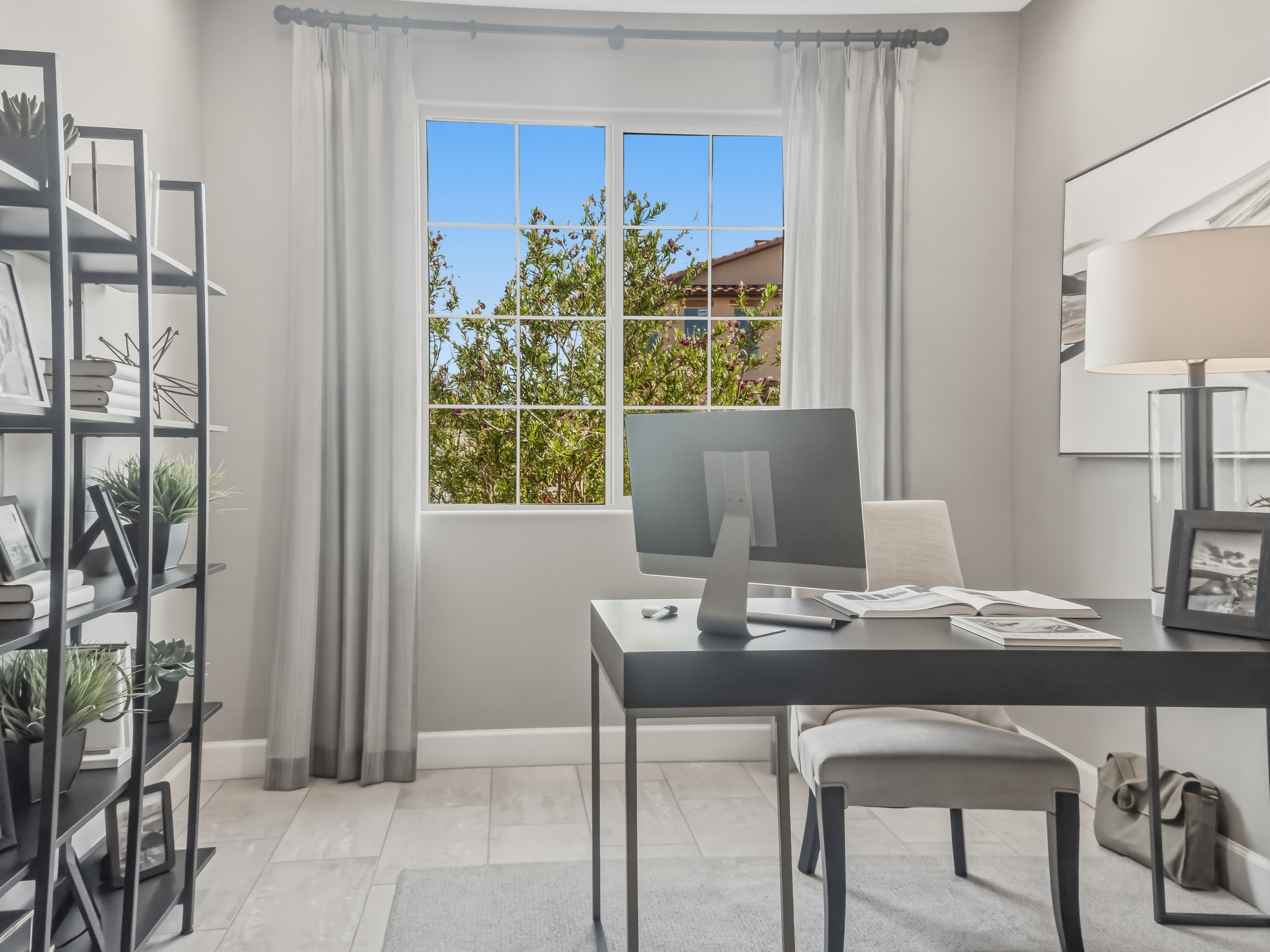 Professional short term rental interior living room